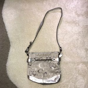 Silver coach crossbody
